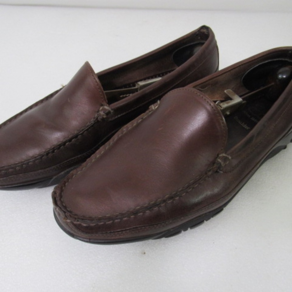Allen Edmonds Boulder Men 10D Brown Leather Casual Slip on Moccasins Shoes - Picture 5 of 8